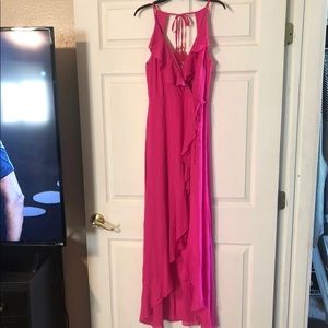 Fashion Nova High Low Hot Pink Dress